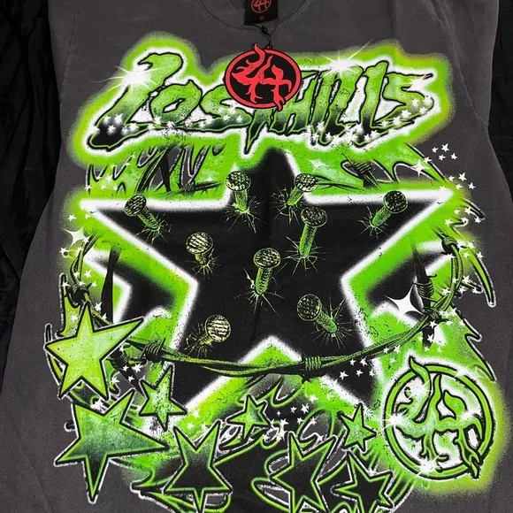 Lost Hills Graphic Tee in Green and Black
